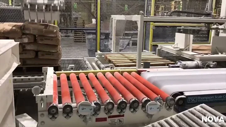 Fully Automated Valve Bag Filler & Robotic Palletizing System   NOVA Automation