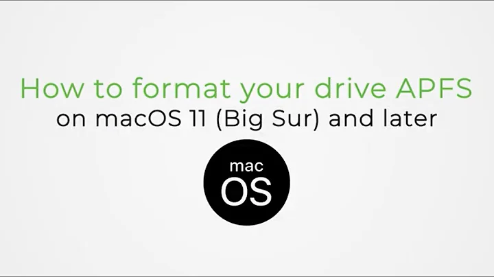 How to format your drive APFS on macOS 11 Big Sur and later