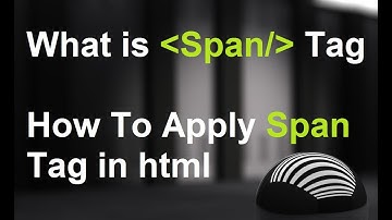Span tag - html 5 tutorial in hindi - urdu  [ FAST NU CFD ]