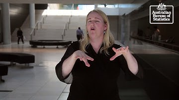 Auslan interpreter signs ABS disability statistics for #IDPWD