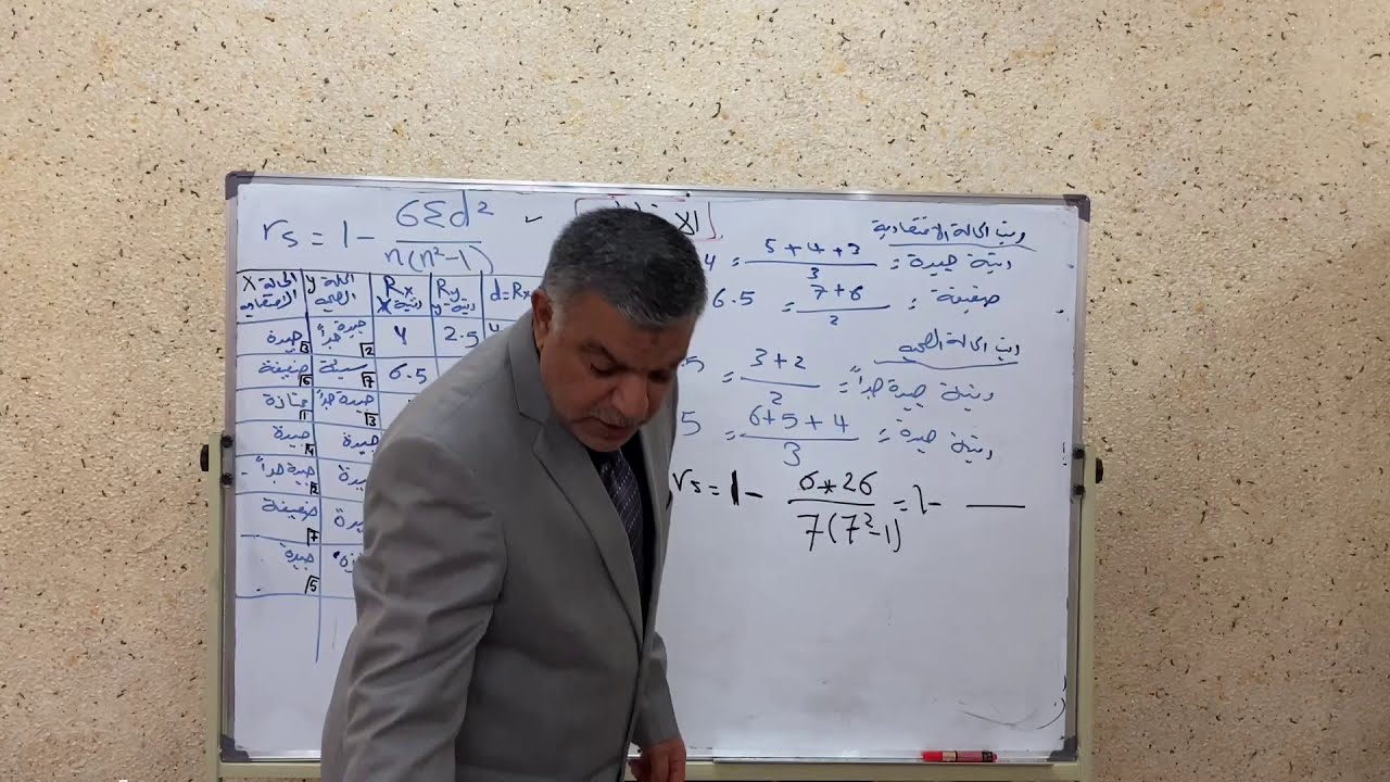 المحاضرة السابعة عشر , معامل سبيرمان