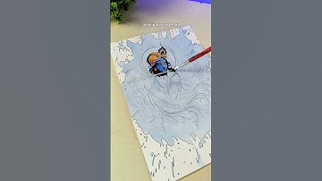 Shree Krishna painting 🎨😍✨ (spill art 🎨) #art #krishna #painting