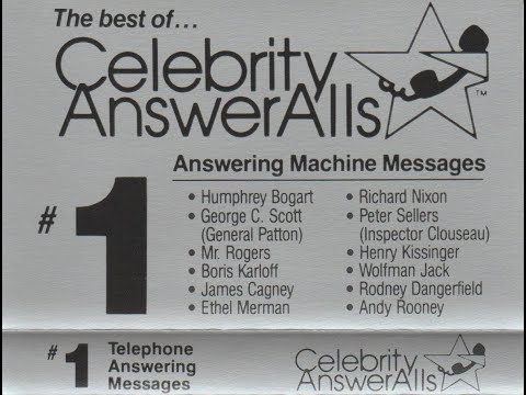 Celebrity AnswerAlls - Best of #1 - Answering Machine Messages cassette 1982-1983