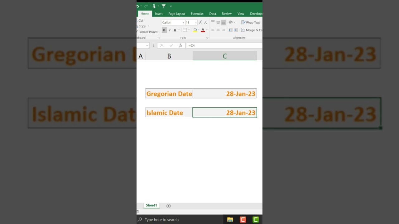 BITE SIZE EXCEL: Islamic Date Formatting in excel