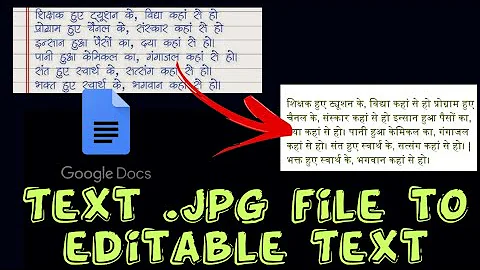 How to Convert Image to Text (JPEG to DOCX) | Text from Jpg Image by Google docs