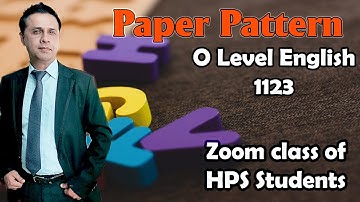 Discussion on O Level English Paper Pattern