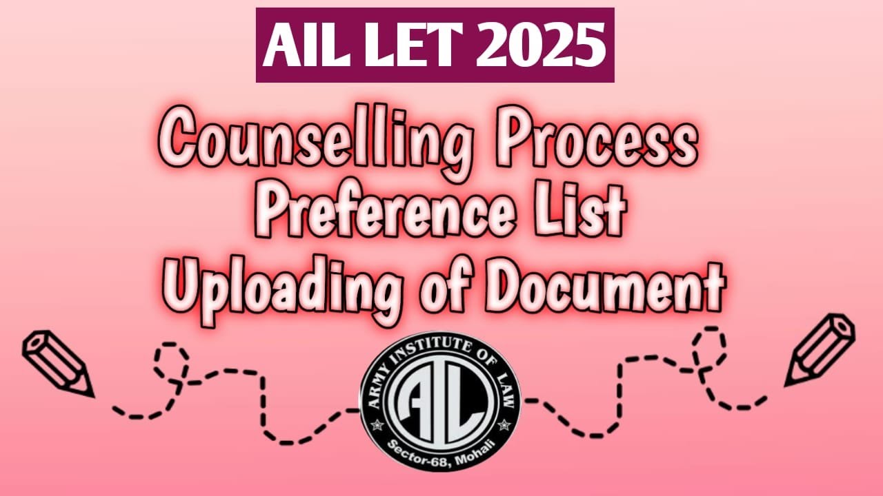 Counselling Process for AIL LET 2025 II Preference Filling and ...
