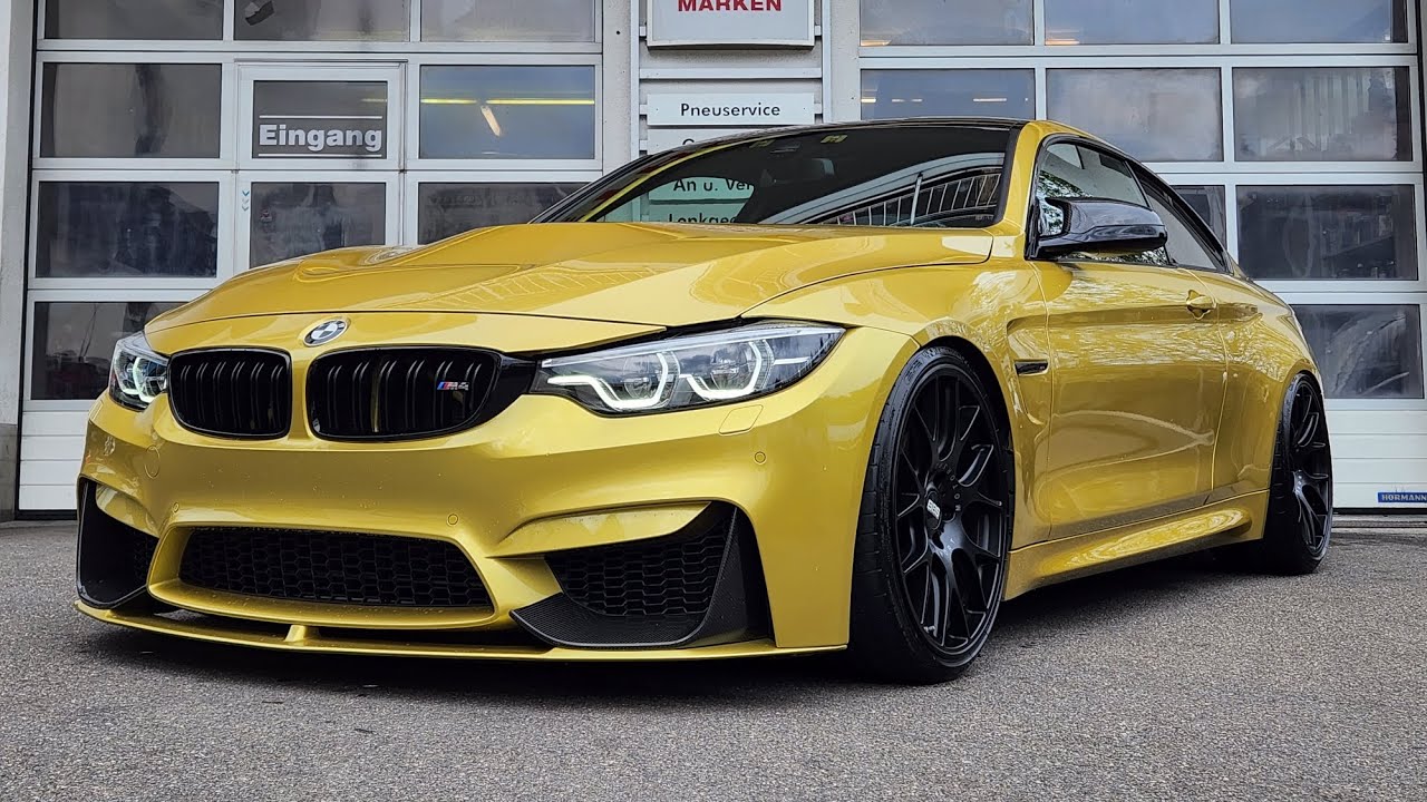 BMW M4 Coupé DKG in Austin Gelb Met. - YouTube