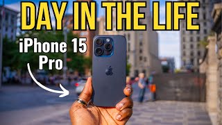 iPhone 15 Pro Day In the Life (Battery \& Camera Test) - An Android Users Perspective!