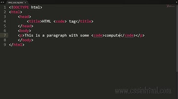 HTML code Tag