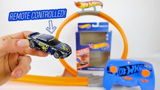 UNBOXING & TRACK TESTING the 2021 Hot Wheels Nissan GTR R35 1/64th Scale RC Car -- and it steers?!