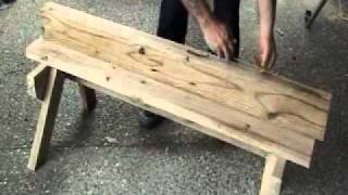 Go to http://www.buildeazy.com/2pce-1.php for free plans and instructions on how to make this folding picnic table. This video is from 