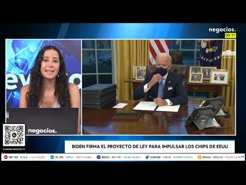 Biden firma un proyecto de ley hist&oacute;rico para impulsar los chips de EEUU y competir con China