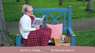 Need some sort of seating for your porch or backyard. Check out how I customized plans written by Ana White to build this large 