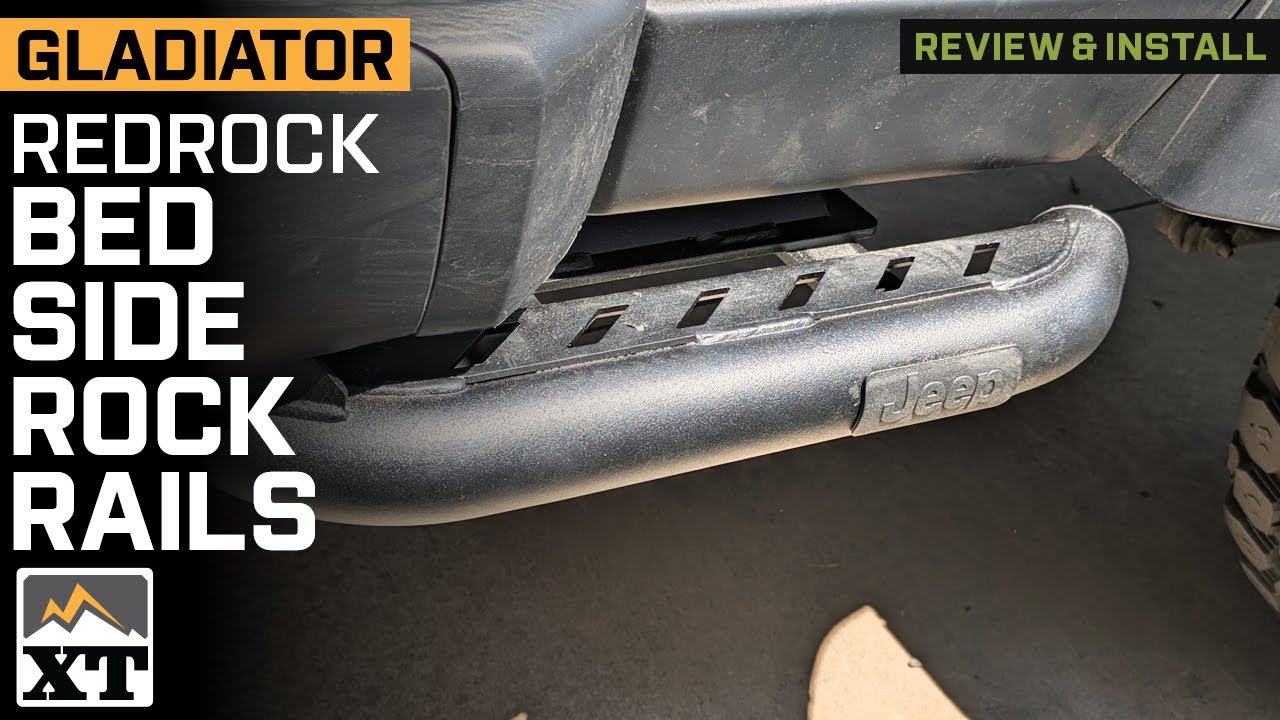 Jeep Gladiator JT RedRock Bed Side Rock Rails with Jeep Logo Review & Install