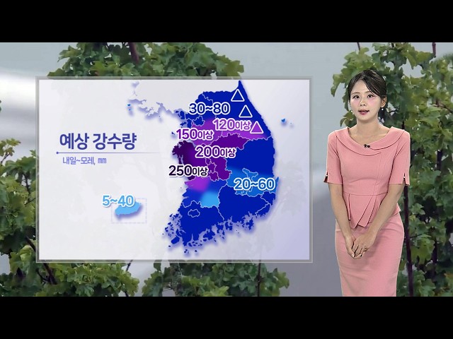 [날씨] 전국에 많은 비…밤사이 시간당 50㎜ 물벼락 / 연합뉴스TV (YonhapnewsTV)