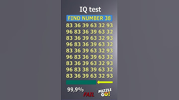 Find 38, where? | Brain Teaser IQ Test #shorts #different #puzzles #opticalillusion