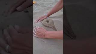 Beach lifehack. Sand and water sculpture #diy #sand #water