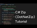 C  zip dotnetzip tutorial 12 shorts