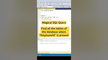 How to find all the database tables having column name EmployeeId #shorts #coding #sql #sqlqueries