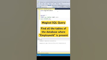 How to find all the database tables having column name EmployeeId #shorts #coding #sql #sqlqueries
