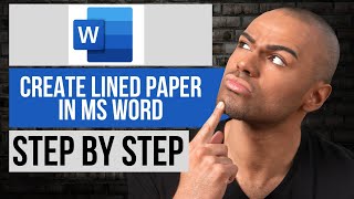 How to Create Lined Paper in Word | Step by Step Word Tutorial