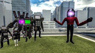 NEW EVIL TV MAN REALISTIC VS UPGRADED TITANS AND SKIBIDI BOSSES IN GARRY'S MOD