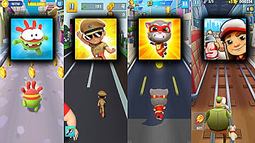 Om Nom: Run VS Little Singham VS Talking Tom Hero Dash VS Subway Surfers