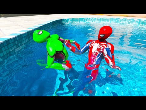 GTA 5 Water Ragdolls | SPIDERMAN Jumps/Fails Ep.8