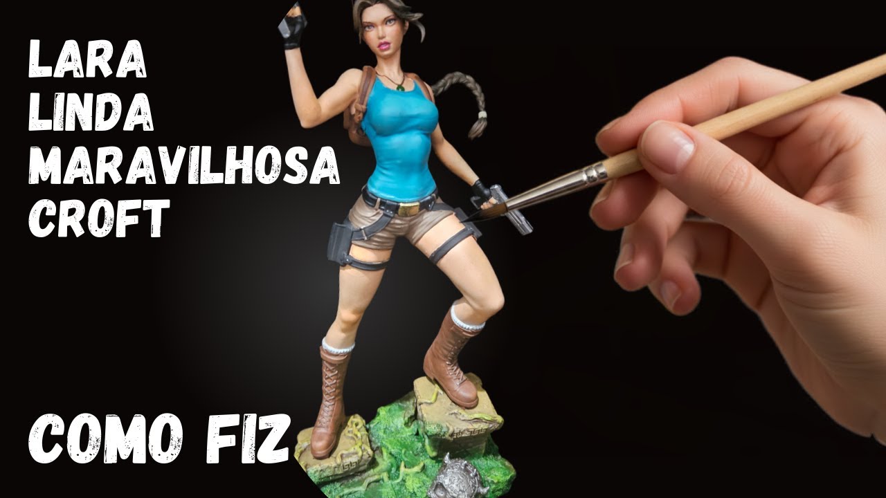 Como pintei a musa dos games Lara Croft