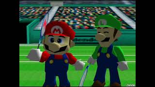 Mario Tennis (N64, 2000)  Intro (original format TV, 4K 60ᶠᵖˢ)