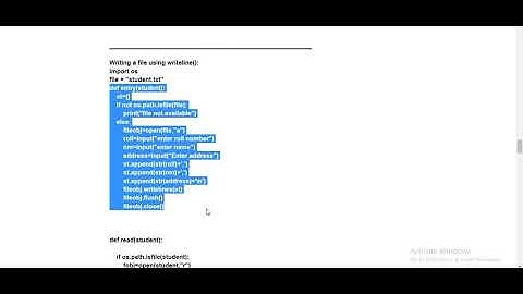 how to write and read a file using writelines() and readlines()