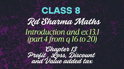 Ex 13.1 rd sharma maths class 8 // part 4 from q 16 to 20  // @activebeing 