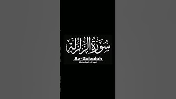 ﴿سورة الزلزلة﴾ #قران_كريم #المصحف #اكسبلور #لايك
