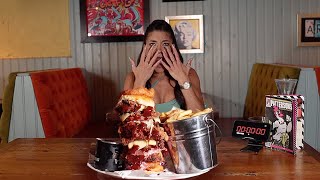 'HUNDREDS OF PEOPLE FAILED THIS MONSTER!' THE QUADRUPLE BYPASS BURGER | @LeahShutkever