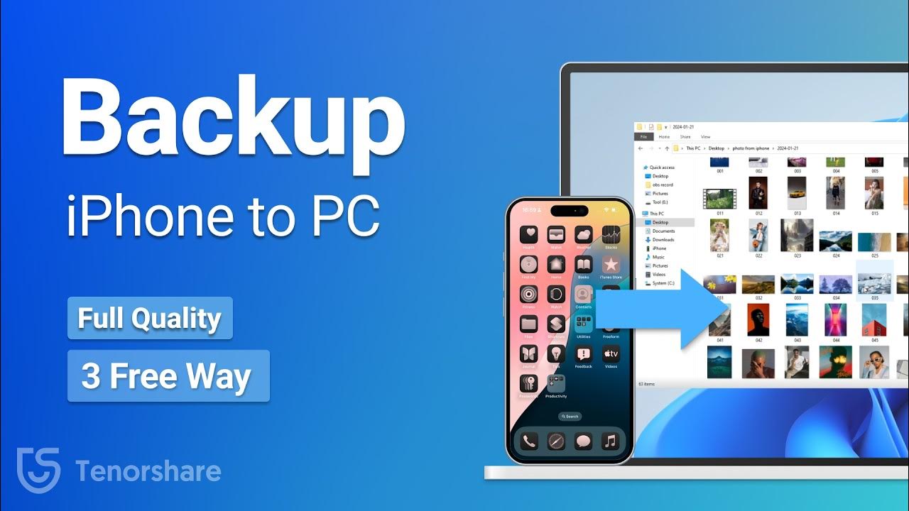 How to Back Up iPhone to PC - 3 Ways | Full & Specific Backup Guide ...