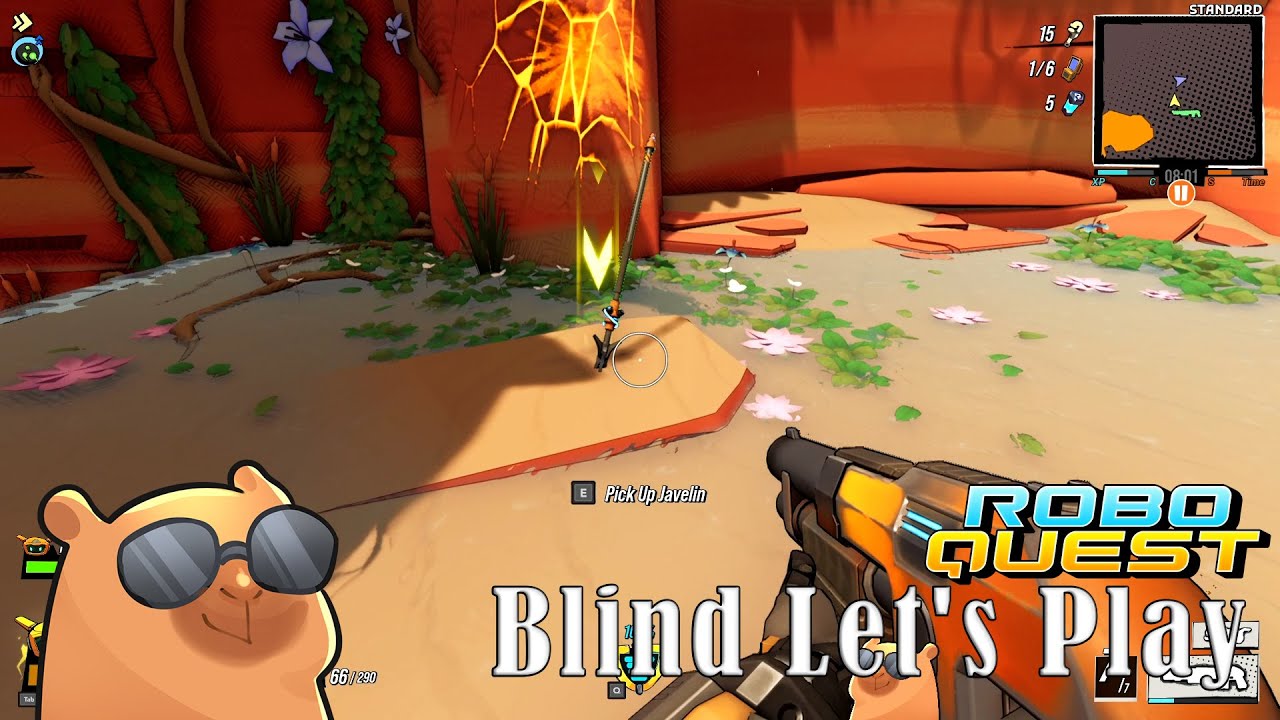 Finding the Spear with Rcycl Roboquest | Blind Lets Play