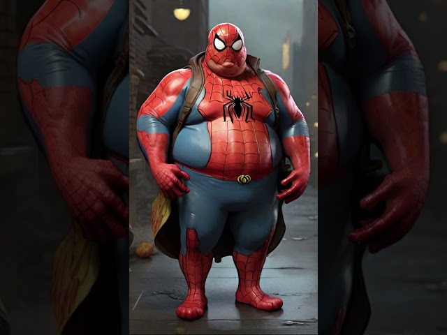 When Superheroes is Fat  #marvel #marvelstudios #shortvideo #batman #ironman class=