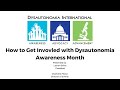 How to Get Involved with Dysautonomia Awareness Month