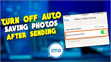 How to turn off auto saving photos and videos after sending On IMO Apps.