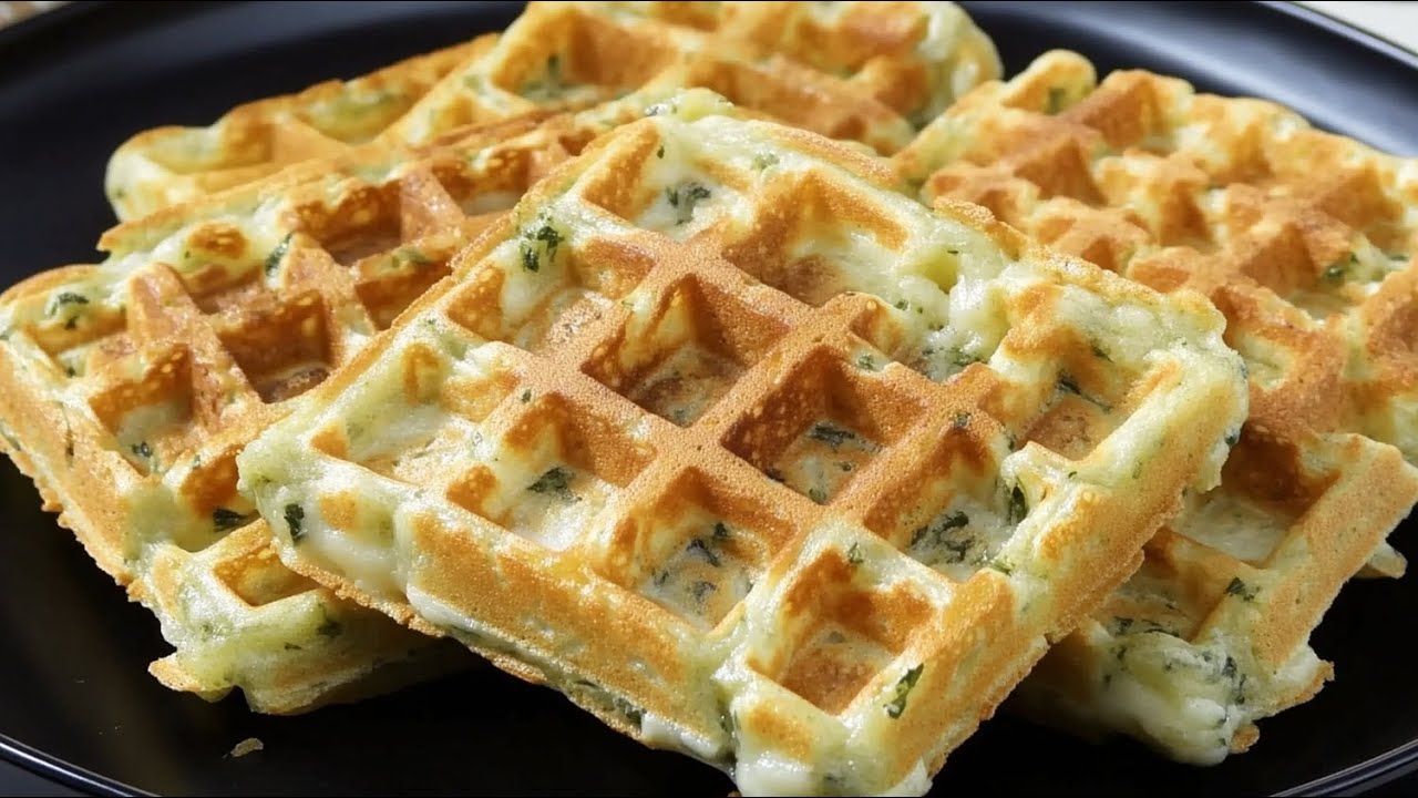 Это мой любимый рецепт! Закусочные вафли с сыром и травами за считанные минуты!