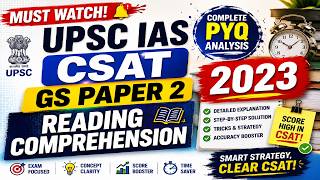 UPSC CSAT 2023 | Reading Comprehension Complete Solution | GS Paper 2 | Prelims PYQ | MaargX UPSC