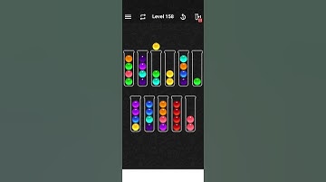 Ball sort color water puzzle level 158