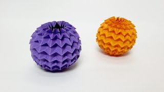 How to Make an Origami Magic Ball - step-by-step instruction - easy paper magic ball - new design