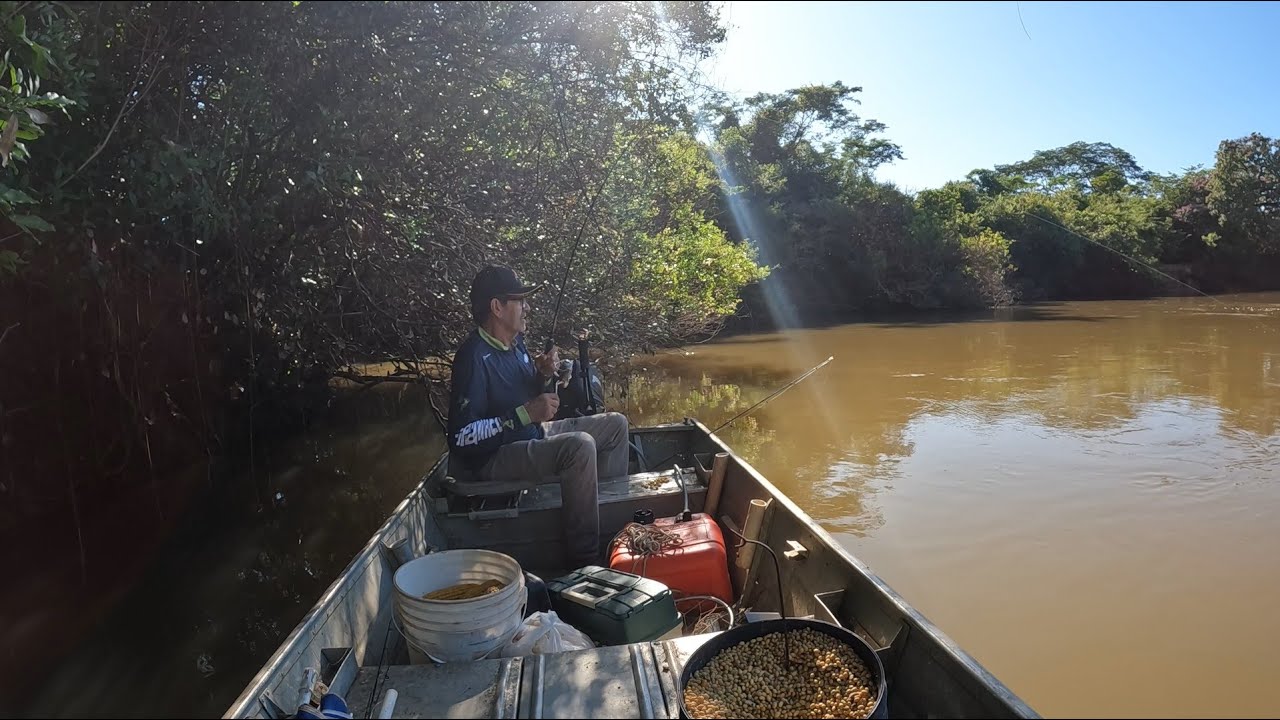 É RARO! ELE NÃO ACREDITOU NO QUE TINHA FISGADO NA CEVA! Pescaria de piau, piapara, pacu e matrinxã