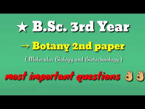 b.sc.-3rd-year||botany-2nd-paper||most-important-questions-👍