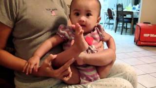 caitlin playing footsie.AVI