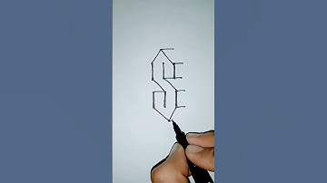 how to draw 3d s letter #short #tricks #3dart #shortvideo
