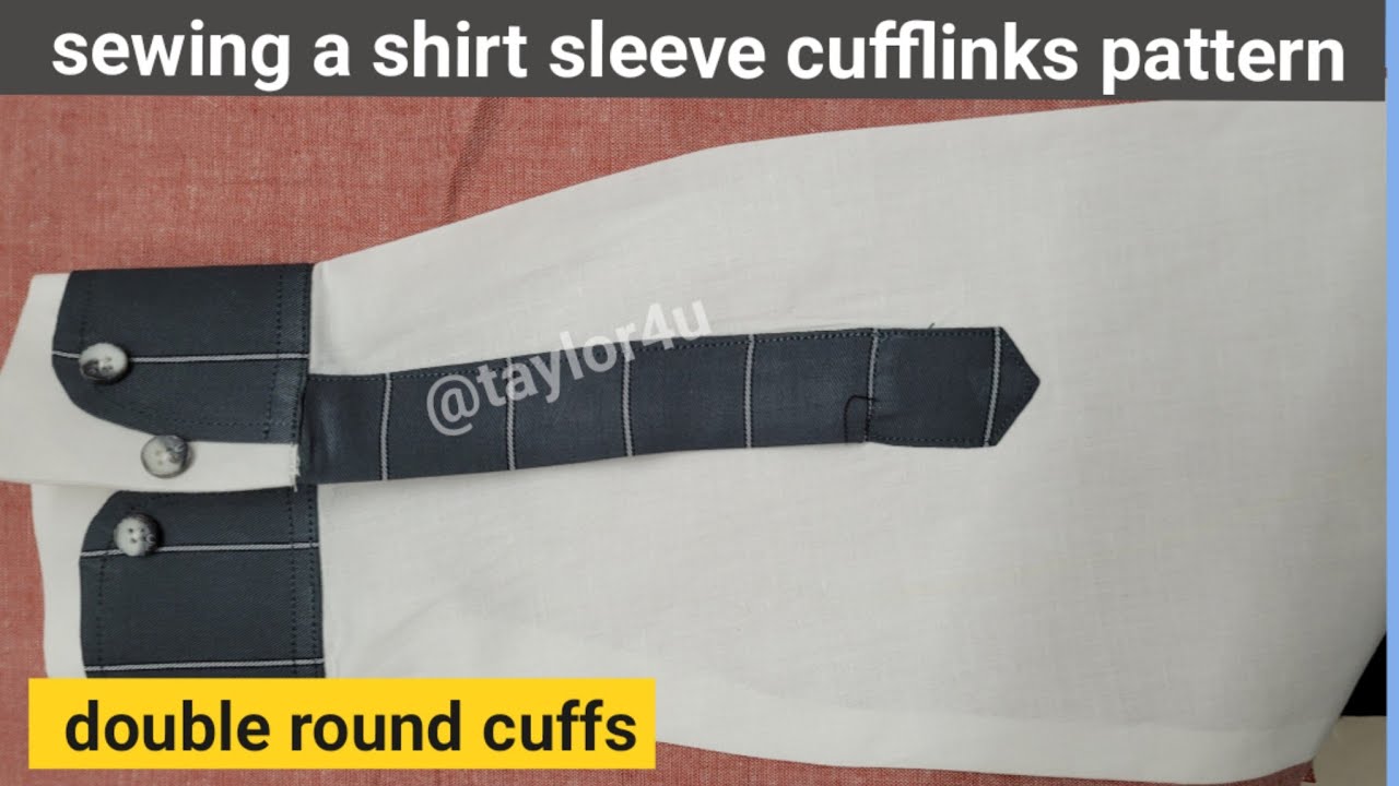Sewing a shirt Double cuff pattern - YouTube