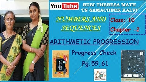 10th Maths _ Samacheer Kalvi _ Chapter 2 _ Arithmetic Progression _ Progress Check - Pg  59,61